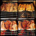 Folhado de queijo de cabra com salada verde e molho trufado