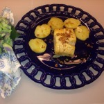 Bacalhau assado com batatas