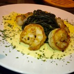 Camarão com molho de limão e nata